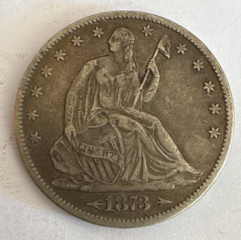 1873 United States Seated Liberty Half Dollar