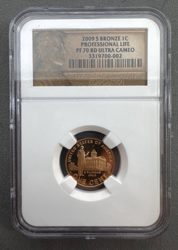 2009-S Bronze Lincoln Cent PF70 RD Ultra Cameo "Professional Life"