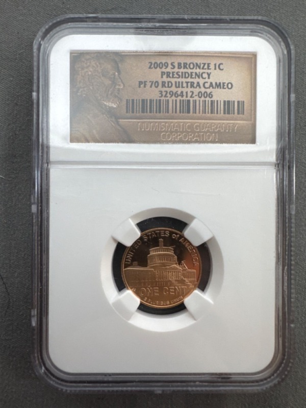 2009 S Bronze 1c Presidency PF70 RD Ultra Cameo "Presidency"