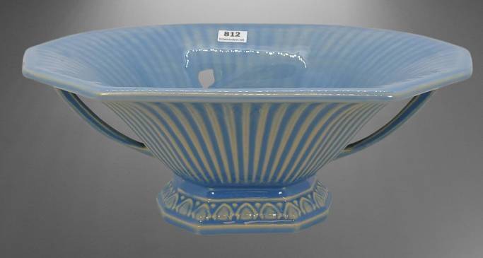 Roseville Savona 184-12" bowl, blue
