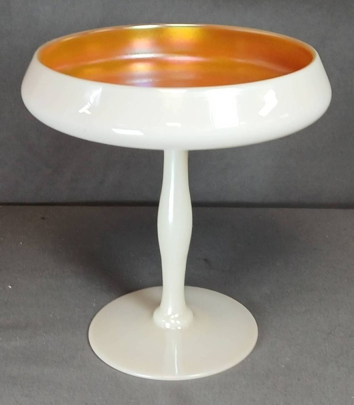 Steuben Gold Aurene Calcite Compote