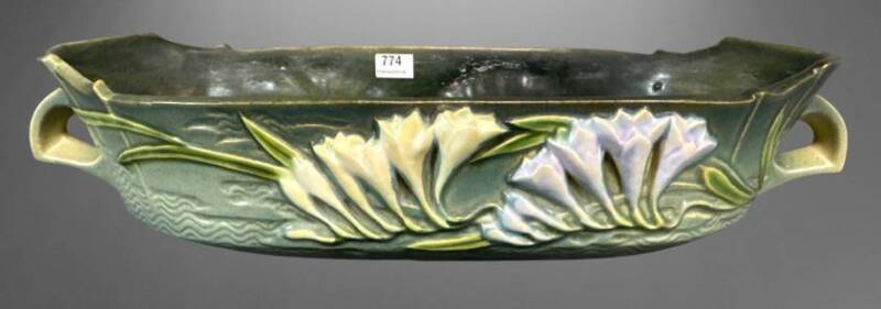 Roseville Freesia 468-12" Green Console Bowl