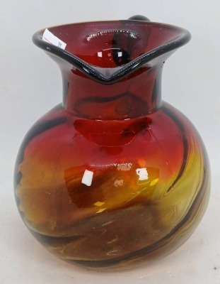 Handblown Amberina 4.25-Inch Pitcher - 4