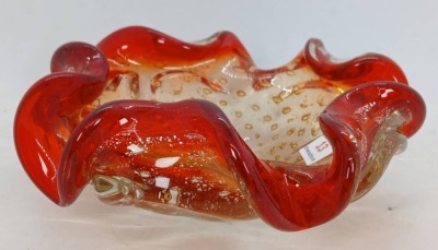 Murano Glass Bowl with Scalloped Rim - 4