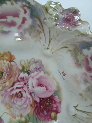 RS Prussia Lily Mold Bowl with Poppies Design - 2