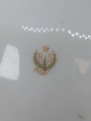 R.S. Prussia Porcelain Bowl with Floral Design - 5