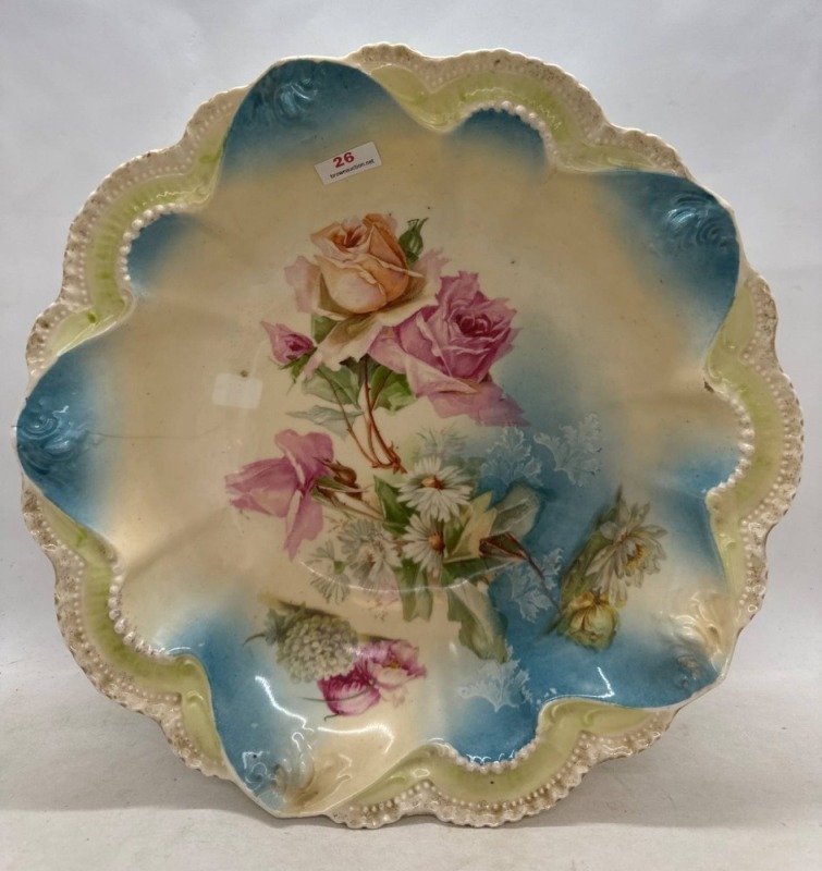 RS Prussia Porcelain Bowl with Floral Design