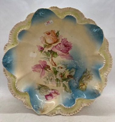 RS Prussia Porcelain Bowl with Floral Design