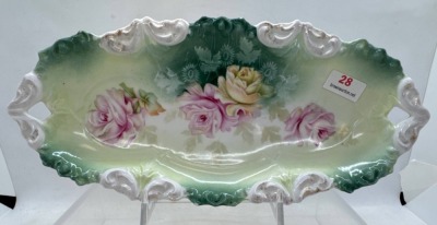 RS Prussia Porcelain Relish Dish