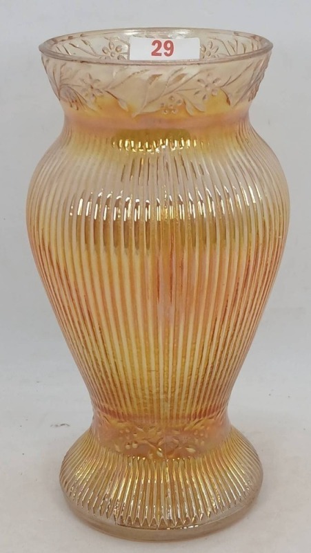 Imperial Carnival Glass Prism and Daisy Vase