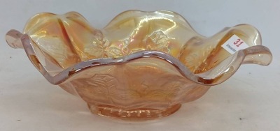 Millersburg Carnival Glass Grape Wreath Bowl - 3