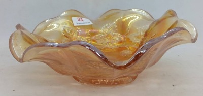 Millersburg Carnival Glass Grape Wreath Bowl - 4