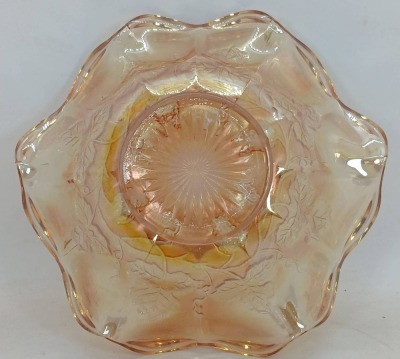 Millersburg Carnival Glass Grape Wreath Bowl - 6