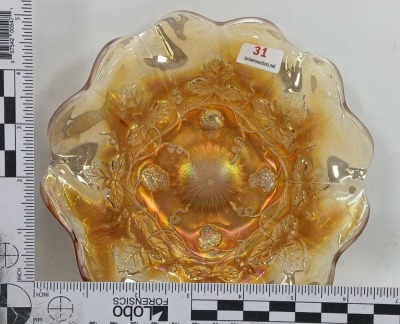 Millersburg Carnival Glass Grape Wreath Bowl - 7