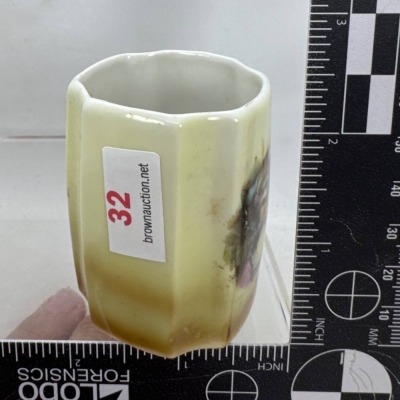 Porcelain Handpainted Toothpick Holder - 4