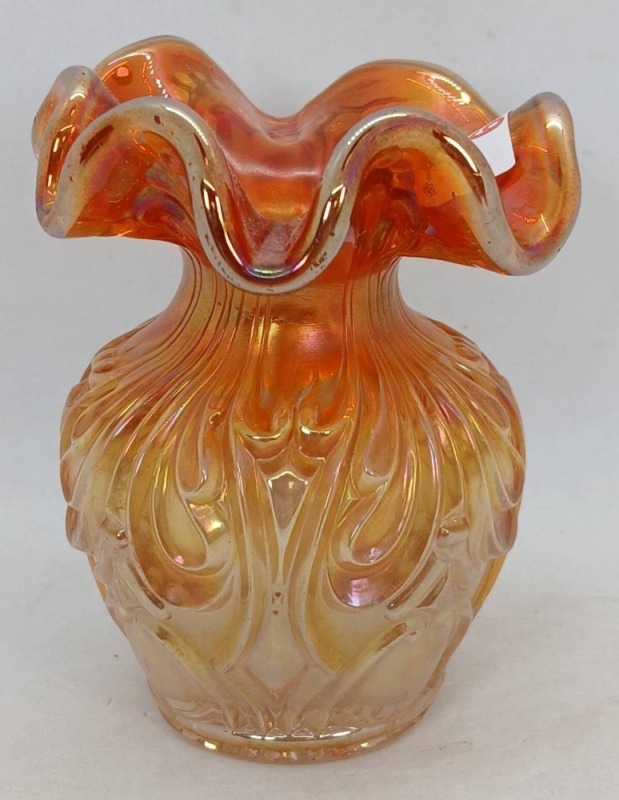 Imperial Carnival Glass Rococo Marigold Vase