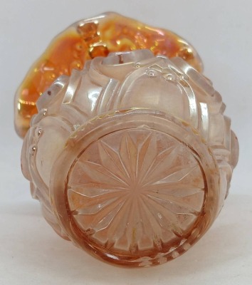 Imperial Carnival Glass Rococo Marigold Vase - 5