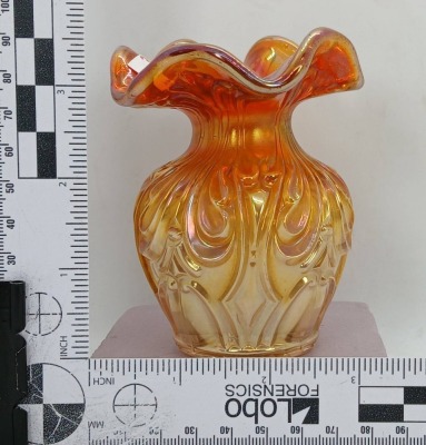 Imperial Carnival Glass Rococo Marigold Vase - 6