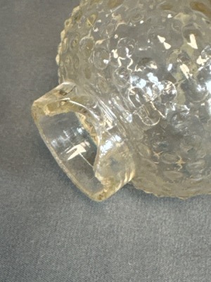 Miniature Pressed Glass Oil Lamp - 4