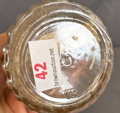 Miniature Pressed Glass Oil Lamp - 7