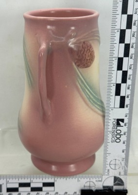 Hull Pine Cone 55-6.5" Pink Vase - 4