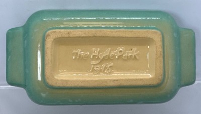 Roseville Hyde Park Ash Tray in Green Glaze - 3