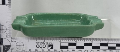 Roseville Hyde Park Ash Tray in Green Glaze - 4