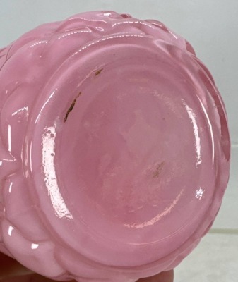 Pink Cased Glass Shaker in Diamond Quilted with Metal Lid - 6