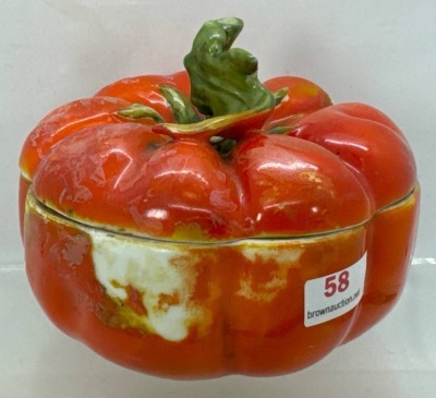 Royal Bayreuth Tomato-Shaped Covered Sugar Bowl - 2