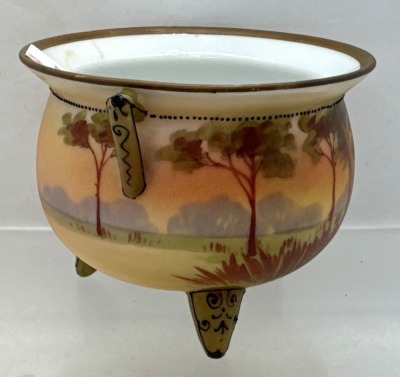 Nippon Hand-Painted Three-Legged Nut/Candy Bowl - 2
