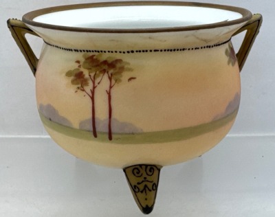 Nippon Hand-Painted Three-Legged Nut/Candy Bowl - 3