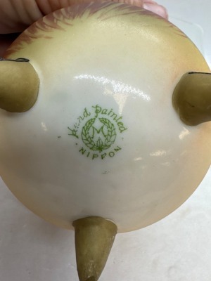 Nippon Hand-Painted Three-Legged Nut/Candy Bowl - 6