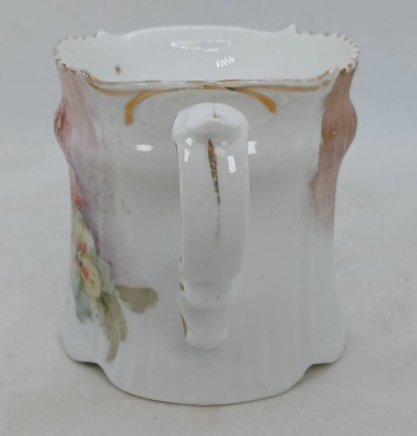 Porcelain Shaving Mug with Floral Design - 2