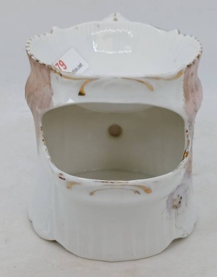 Porcelain Shaving Mug with Floral Design - 4