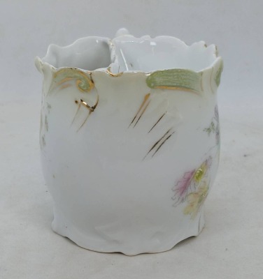 Porcelain Shaving Mug with Floral Design - 2