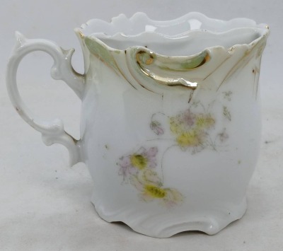 Porcelain Shaving Mug with Floral Design - 3