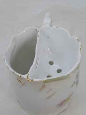 Porcelain Shaving Mug with Floral Design - 6