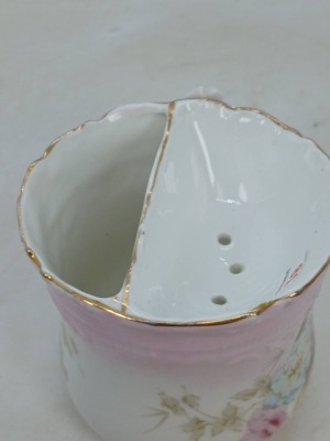 Victorian Style Porcelain Mustache Cup - 6