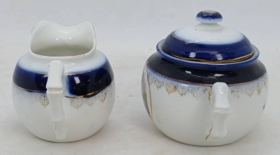 German Porcelain Sugar Bowl and Creamer Set - 2