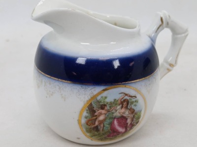 German Porcelain Sugar Bowl and Creamer Set - 5