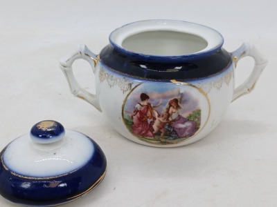 German Porcelain Sugar Bowl and Creamer Set - 6