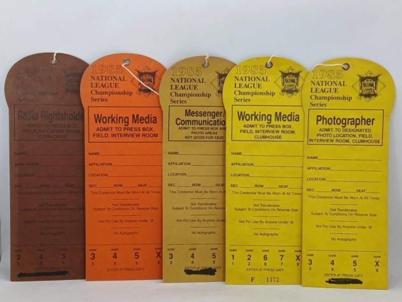 1985 National League Championship Pass Set