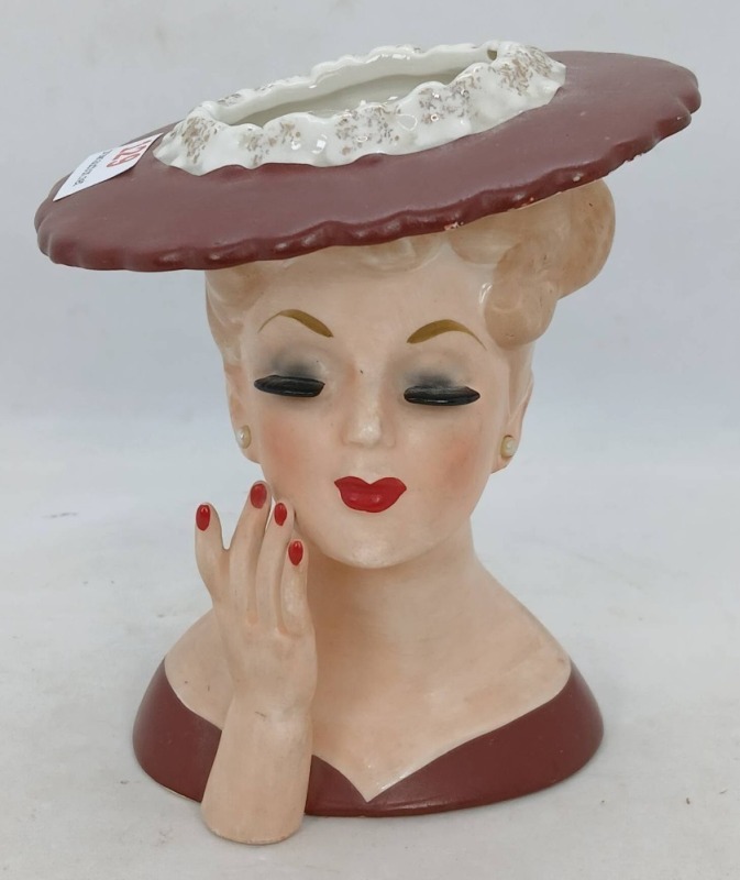 Napcoware Lady Head Vase