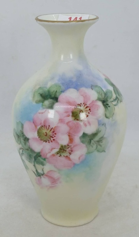MZ Austria Hand-Painted Floral Vase