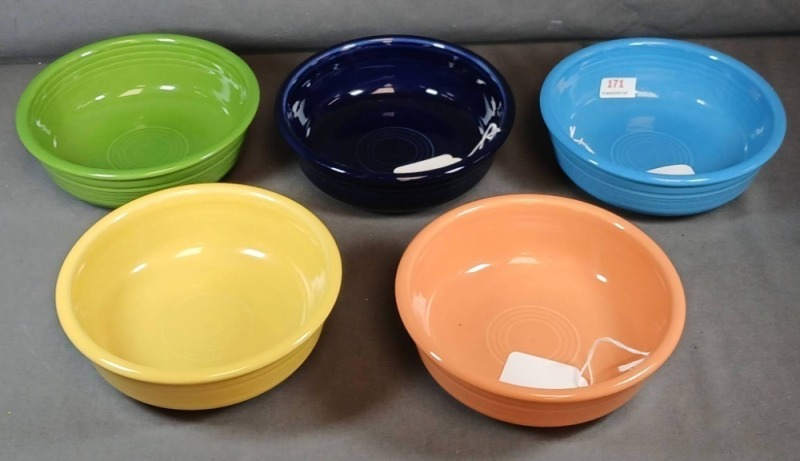 Five Fiesta 5.5-Inch Cereal Bowls
