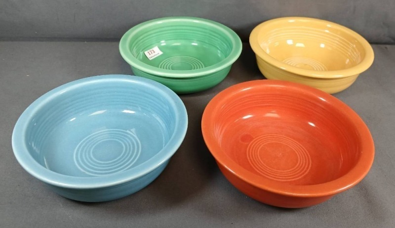 Four Fiesta Cereal Bowls