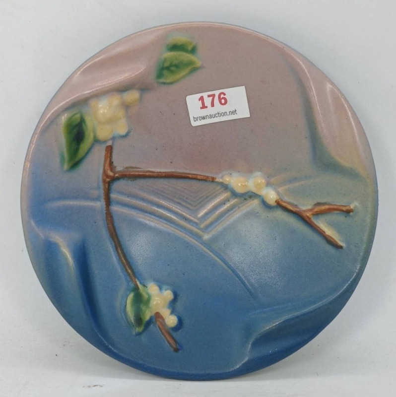 Roseville Snowberry 1AT Ashtray in Blue