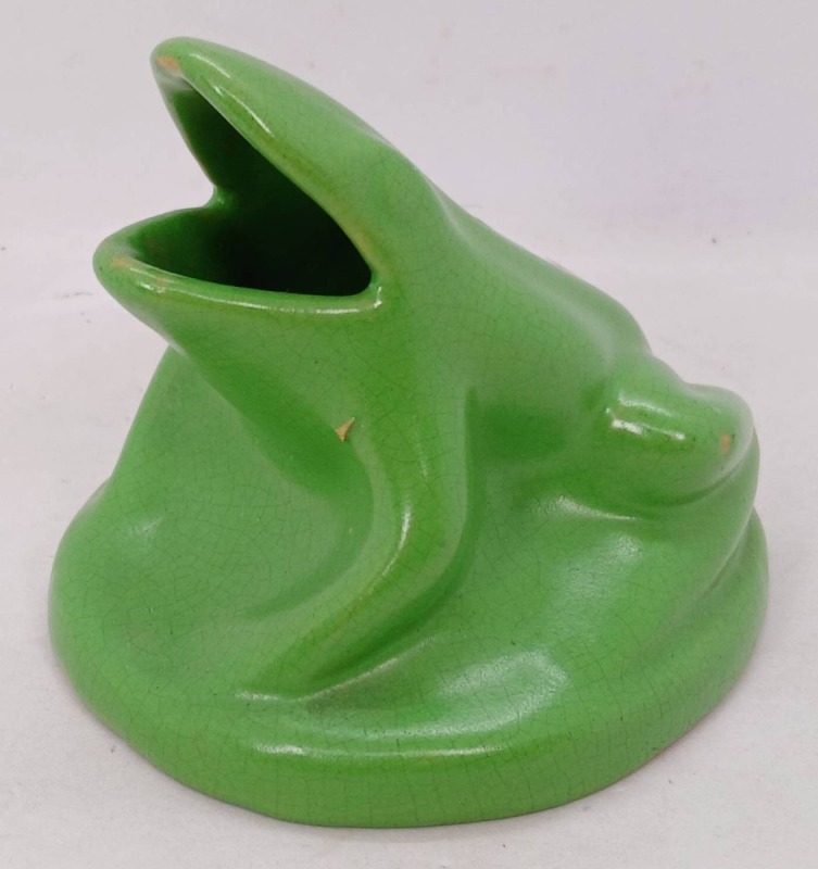 National Pottery Green Frog Planter