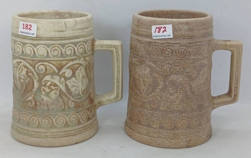 Two Ceramic Beer Stein Mugs