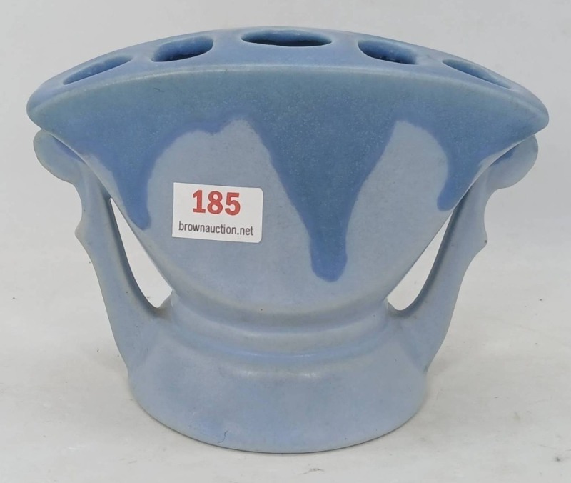 Roseville Carnelian I Blue Flower Frog